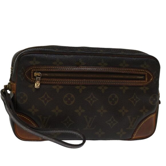 LOUIS VUITTON Monogram Marly Dragonne GM Clutch Bag M51825 LV Auth 69816 - Picture 1 of 16